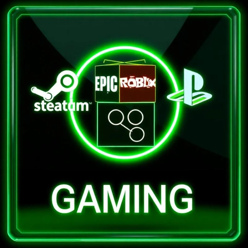 Gaming accounts — Steam, Epic Games, Roblox, PlayStation verified accounts